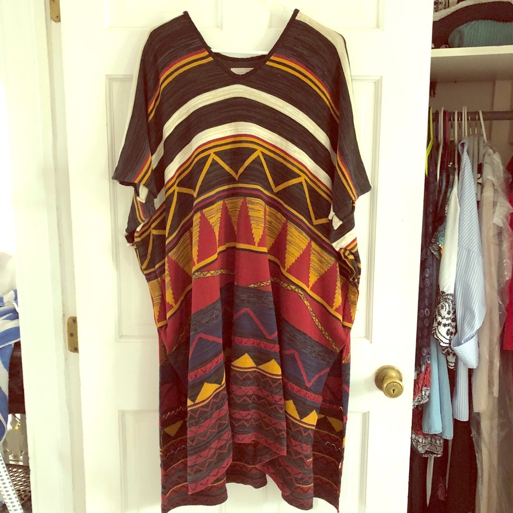 RARE NWOT Zara Aztec Print Poncho